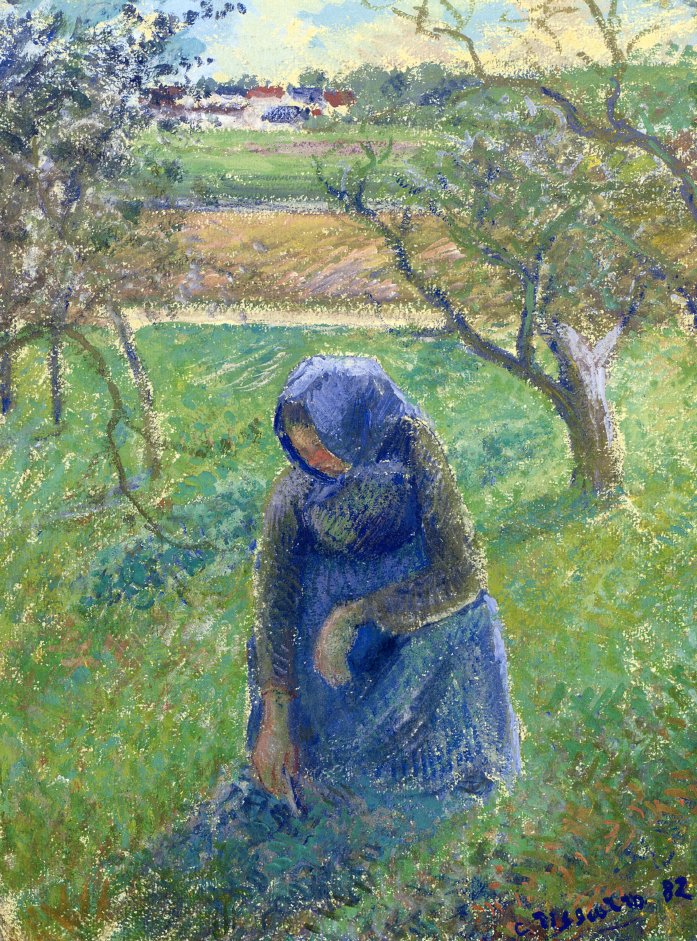 artpissarro's tweet photo. Gathering Herbs #frenchart #camillepissarro https://t.co/h4jg98TXYz