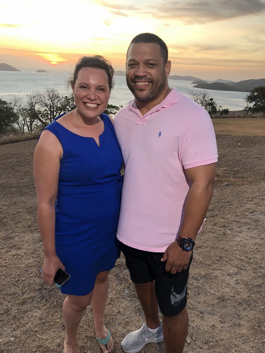 NITV's tweet photo. TORRES STRAIT ISLANDS WE ARE HERE!💚💙💚💙 In the #TorresStrait for #WindsofZenadth Cultural festival - stay tuned all week we’ll be bringing you live news updates and perspectives from Torres Strait Islanders #ThePoint  #Indigenous #NITV #TSI #ThursdayIsland @nat_ahmat https://t.co/TWaYuX0TIQ