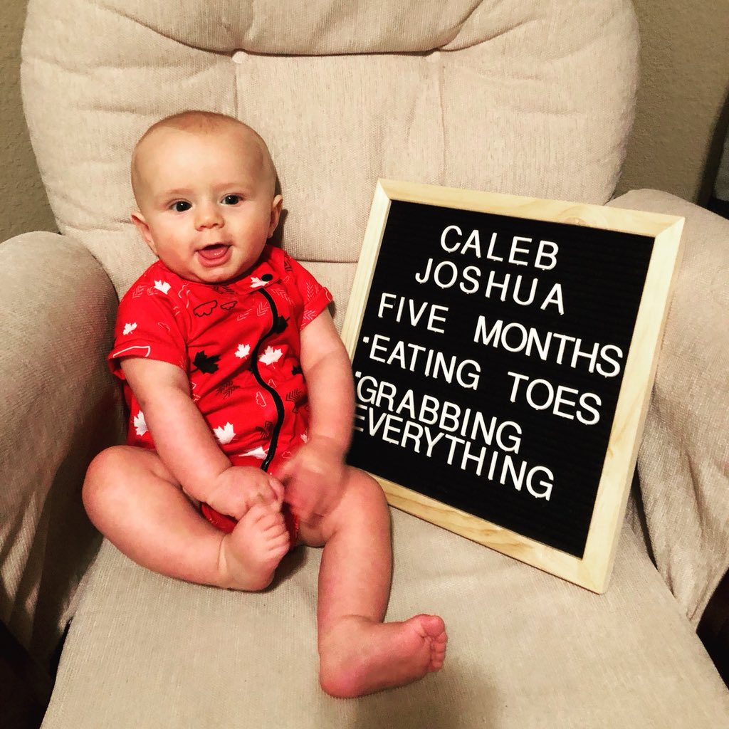 joshuakwagner's tweet photo. Happy 5 months to my little man! Iβve been in Canada the last few days ministering but tomorrow this guy makes his maiden voyage to the Great White North. Canβt wait to see him and my girls tomorrow #CalebJoshua #GetHereSoon #Canadaπ¨π¦ https://t.co/KN4MAVsl5Y