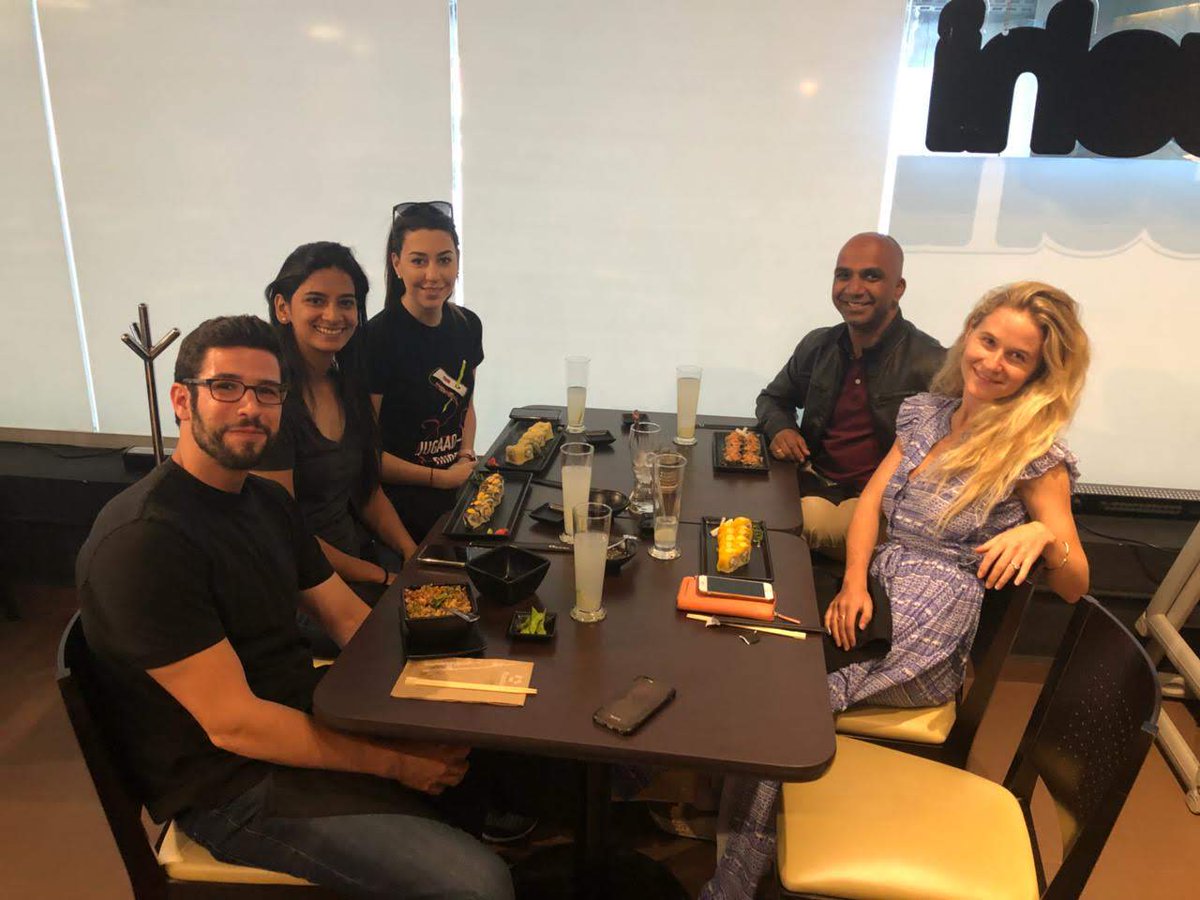GetSigneasy's tweet photo. Sushi and the brilliant smiles of team members make for a striking combination. SignEasy always spreads the love. #SignEasyLove https://t.co/5gjBmJ5IVs