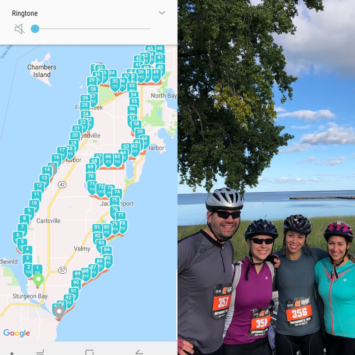 jendlugosz's tweet photo. After a 5-year hiatus, my siblings &amp; I  returned for the 40th annual @DCCenturyRide.  Great weather as always! #100miles #cycling #siblingweekend #myphonediedatmile94 #trek https://t.co/NMaq9YkcXL