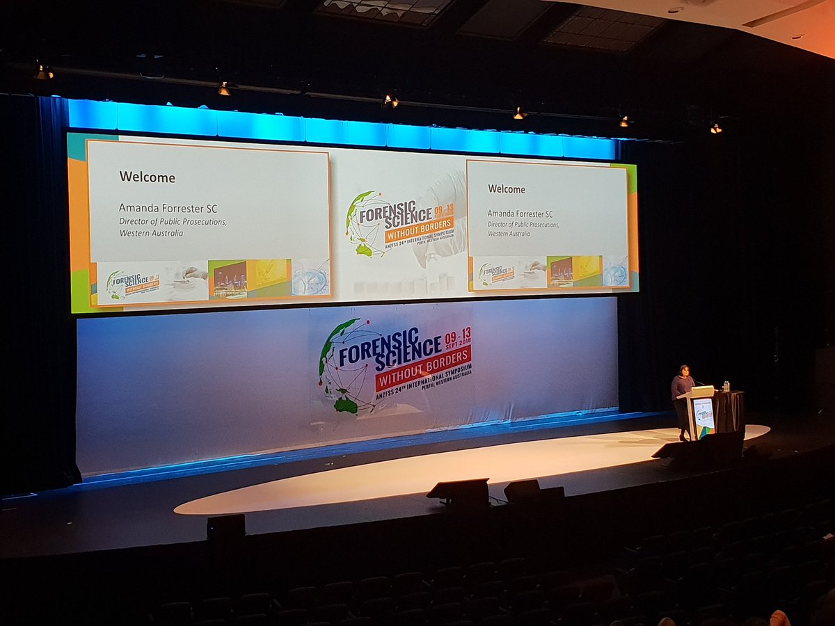 "Forensic science should aim to extend our borders... we need to be able to explain it better... How it works, and what the limitations are. 
We need to continuously &amp; rigorously test our assumptions."
Amanda Forrester SC DPP #ANZFSS2018 #forensicscience
