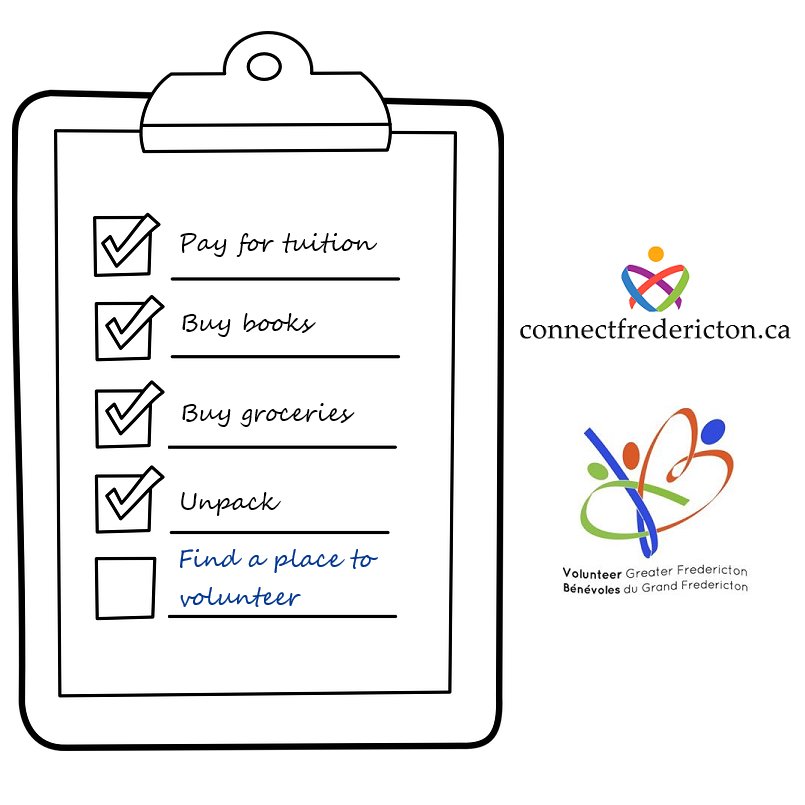 Complete your checklist by visiting volunteergreaterfredericton.ca and connectfredericton.ca today!

#volunteergreaterfredericton #connectfredericton