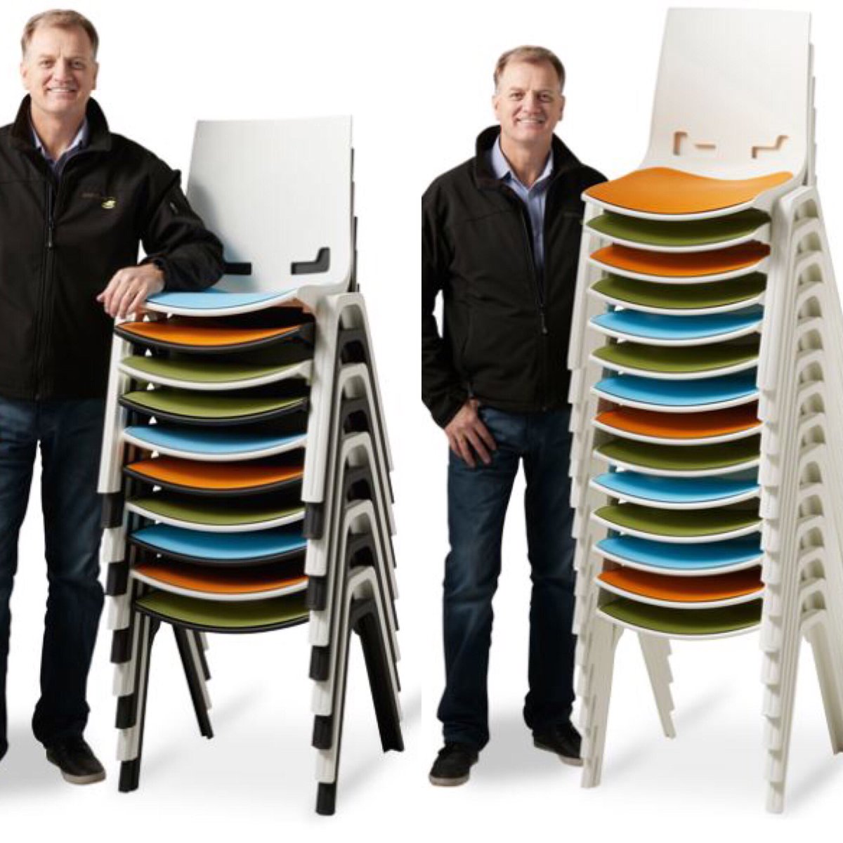 OfficeLineAU's tweet photo. How high will they go!? 14 stacked chairs to be precise. Our Innova Euro Chair is the true all in one chair available in lots of colours, super comfortable + durable.
#innova #officeline #welovewhatwedo #weloveteachers #chair #schoolchair #functionroom #restaurants #communityhall https://t.co/StEZE4C4q4