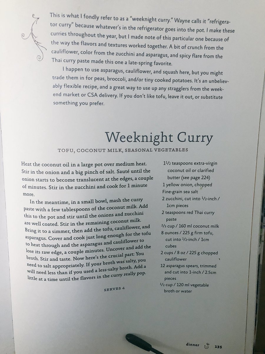 betweenmargins's tweet image. For inquiring minds this is what we had tonight chez @msmarythomas for #ProjectLITChat //#fruitchat. She doubles the oil, coconut milk, curry paste, and broth as she prefers a saucier curry. #weeknightcurry