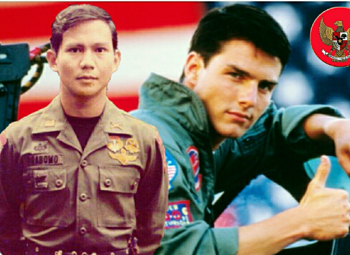 Prabowo muda dan Tom Cruise muda