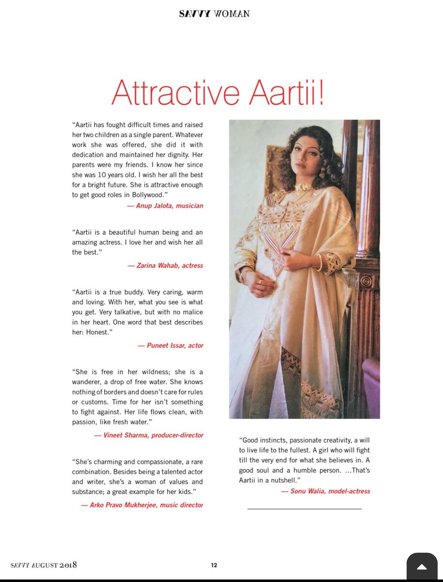 aartiinaagpal's tweet photo. @Savvy_Magna my dearest #editor #andreacostabair Just saw two pages of my #25pages interview online ,so eargely waiting to hold the magazine in my hand ...#SAVVYWOMAN #COVERGIRL #HAPPIEST @TOIIndiaNews @tellychakkar https://t.co/fGfbIQDV3i