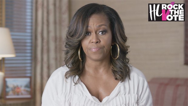 HollywoodLife's tweet photo. Michelle Obama urges women of color to vote in this new #BlackGirlsRock PSA. Watch her inspiring message here: https://t.co/w0Uifr7J66 https://t.co/V9n88DInEJ