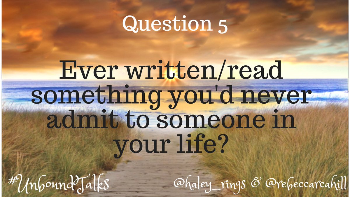 UnboundTours's tweet photo. Question Five for #UnboundTalks!
@Haley_Rings @rebeccarcahill 
#writerslife #amwriting #amediting #bookblogs #bookblogger #books #ireadya #reading #writing #readers #books #bookbloggers #questiongames #livechats https://t.co/cxd5jZZRQT