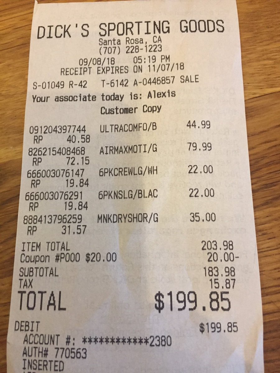 rlittwin's tweet photo. @JkwalkerAuthor @Love_Cookin @skeller85 @realDonaldTrump All Nike stuff!

I needed shoes, shorts and socks. I got slippers for good measure.
I'll probably go back for more.

All great products.  Just GREAT!

BTW I liked seeing Nike logo today on pro football uniforms.
#NikeRocks #Nike
#TakeAKneeInNikes https://t.co/i2d2G0suy3
