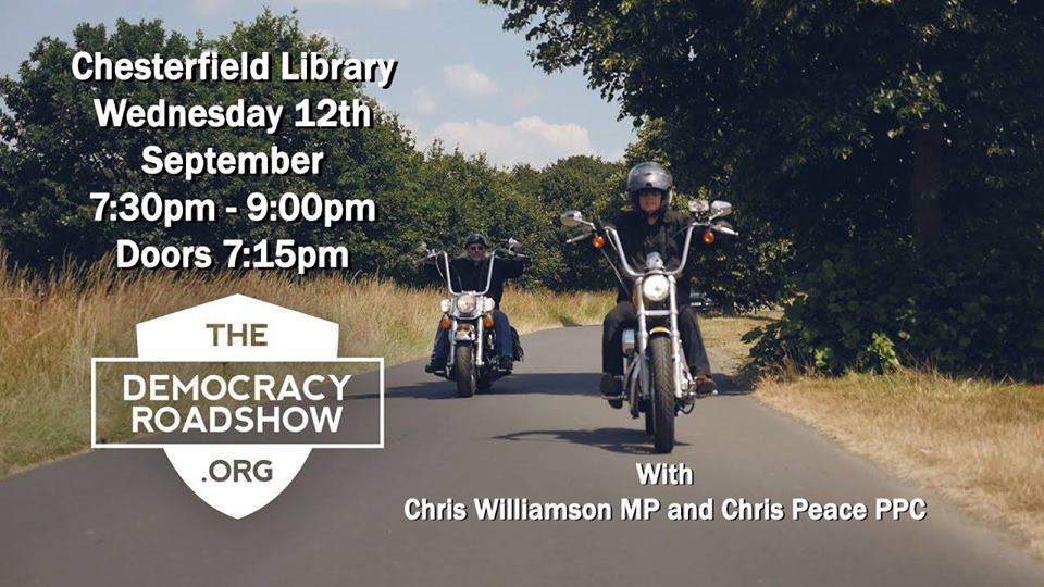 LabourChestrfld's tweet image. #DemocracyRoadshow  with @DerbyChrisW  and @cpeace313  in Chesterfield on Wednesday