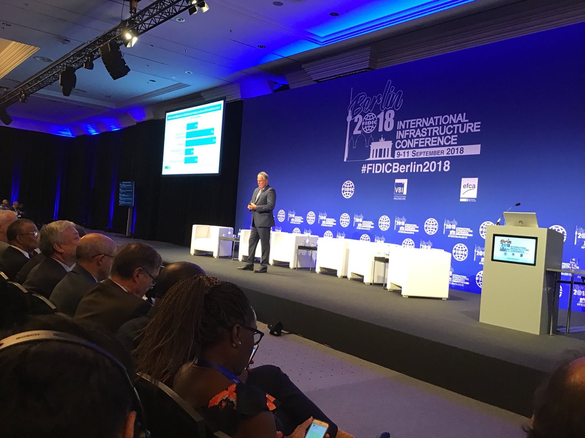 meganmotto's tweet photo. Dr Gernot Strube from @McKinsey reminds @FIDIC that the building industry is building bespoke every time (prototypes). You would NEVER buy a prototype car! Standardisation and prefabrication is a key driver of productivity #FIDICBerlin2018 @ConsultAus https://t.co/xZIBo3WDQr