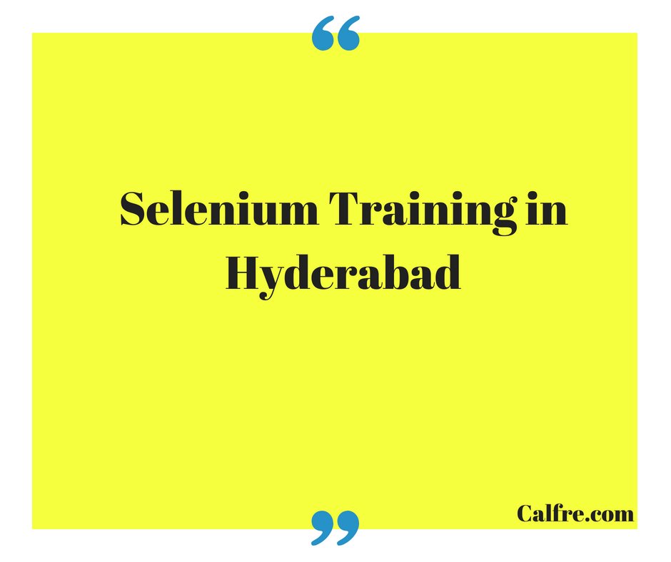 calfre8's tweet photo. Creating Your Future By learning Selenium Training in Hyderabad | Get JOBS In MNC. Hurry up guys this is the best opportunity for selenium leaners. For more details please click here: https://t.co/zMJeVMEj3u …

@SeleniumHQ @seleniumconf_UK @TheWebTester #MondayMotivation https://t.co/f8QJMs8Td7