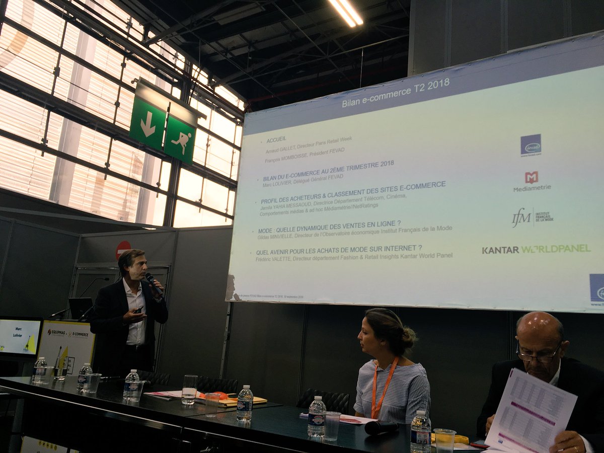 Au second trimestre, les Français ont dépensé 22 milliards d’euros dans l’#ecommerce soit une hausse de 14%. Le montant moyen d’une transaction passe à 63 euros, en baisse de 4 euros <a href="/FevadActu/">FEVAD</a> #ParisRetailWeek @PRWOfficial