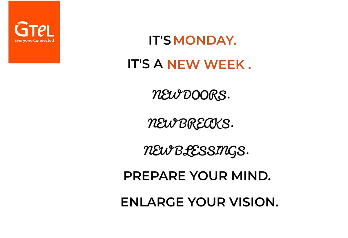 GtelKenya's tweet photo. Happy New Week! #everyoneconnected https://t.co/swzmsk1YLK