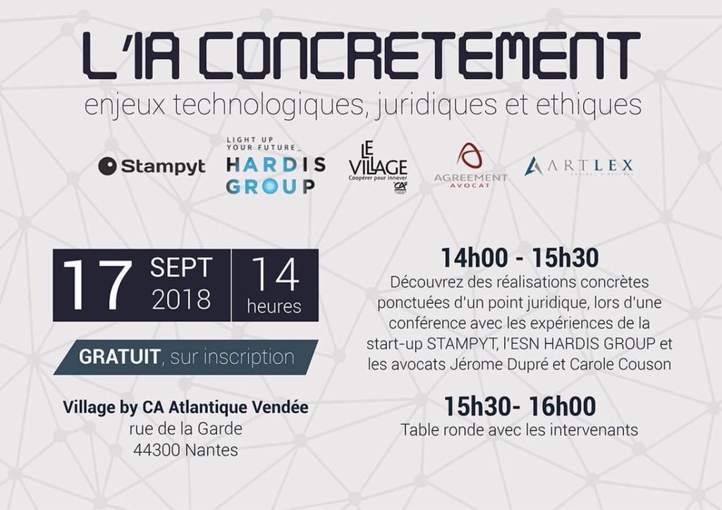 Nous intervenons Lundi prochain lors d'une conférence de la Nantes Digital Week pour vous partager notre vision très concrète de l'IA.
Inscrivez-vous ici : lnkd.in/eS4fFb3 #NantesDigitalW