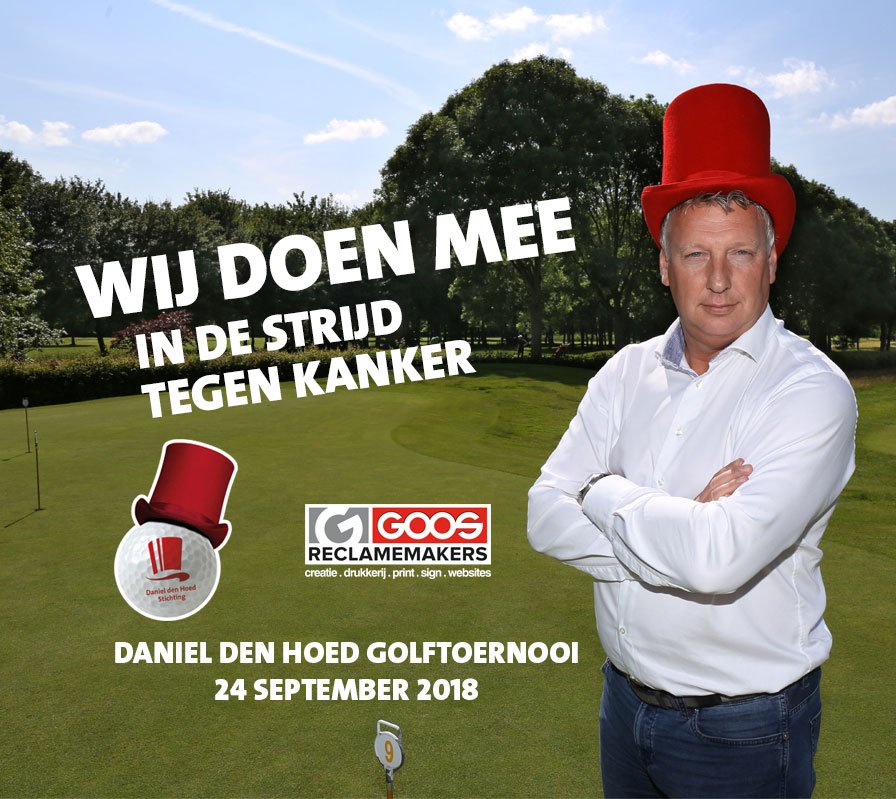 Goosprintensign's tweet photo. Wij doen al mee in de strijd tegen #kanker. Jij ook? #maakkankerkansloos 
@danieldenhoed #golf #Rhoon #Golfcenter https://t.co/rn94Fx576s