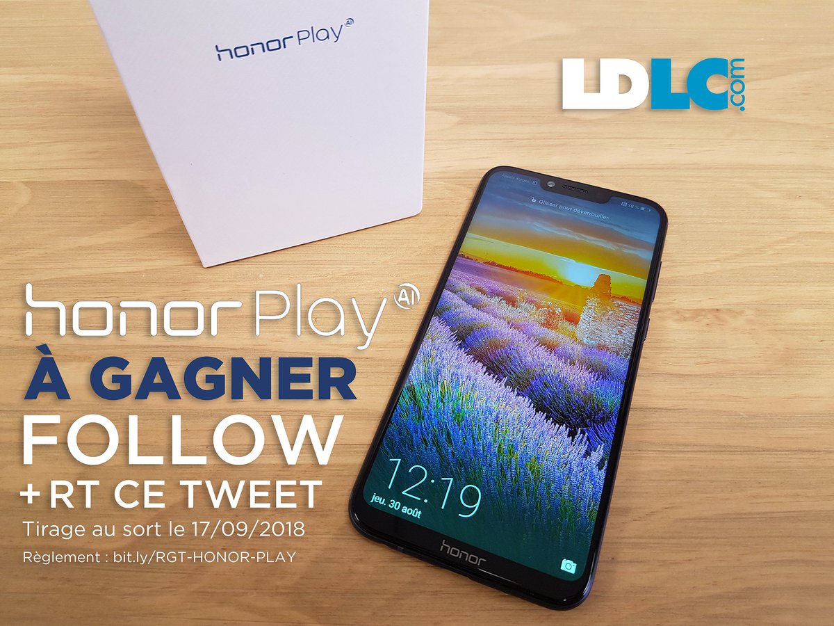 LDLC's tweet photo. À GAGNER ! 🎁 Le nouveau #HonorPlay !
FOLLOW + RT 🍀 Un gagnant le 17/09 !
🔎 https://t.co/VDJZUVDfx5 https://t.co/c11h7hZYD5
