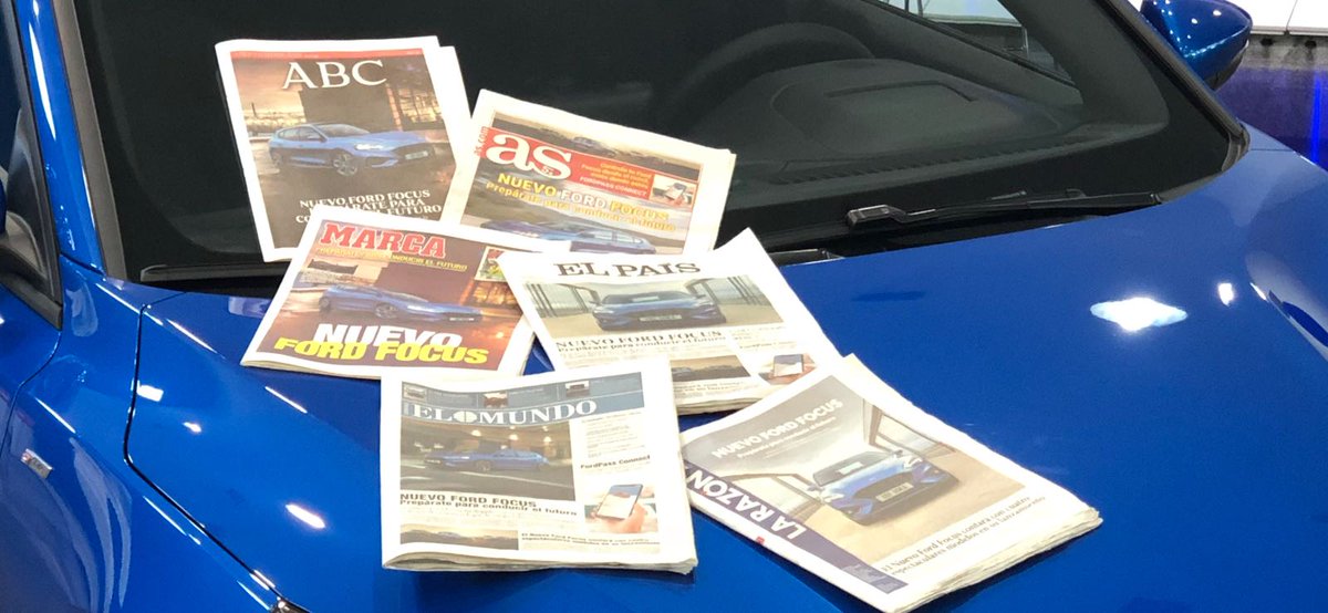 FOCUS FOCUS FOCUS!!! 😱😱😱😱
No podría haber mejor lanzamiento que este!! 
Portada en todos los periódicos de tirada Nacional!!! 💃🏻💃🏻
Arrancamos el lunes con muchísima energía, así que ven a Movilsa y descubre por ti mismo la experiencia Focus! 😍😍