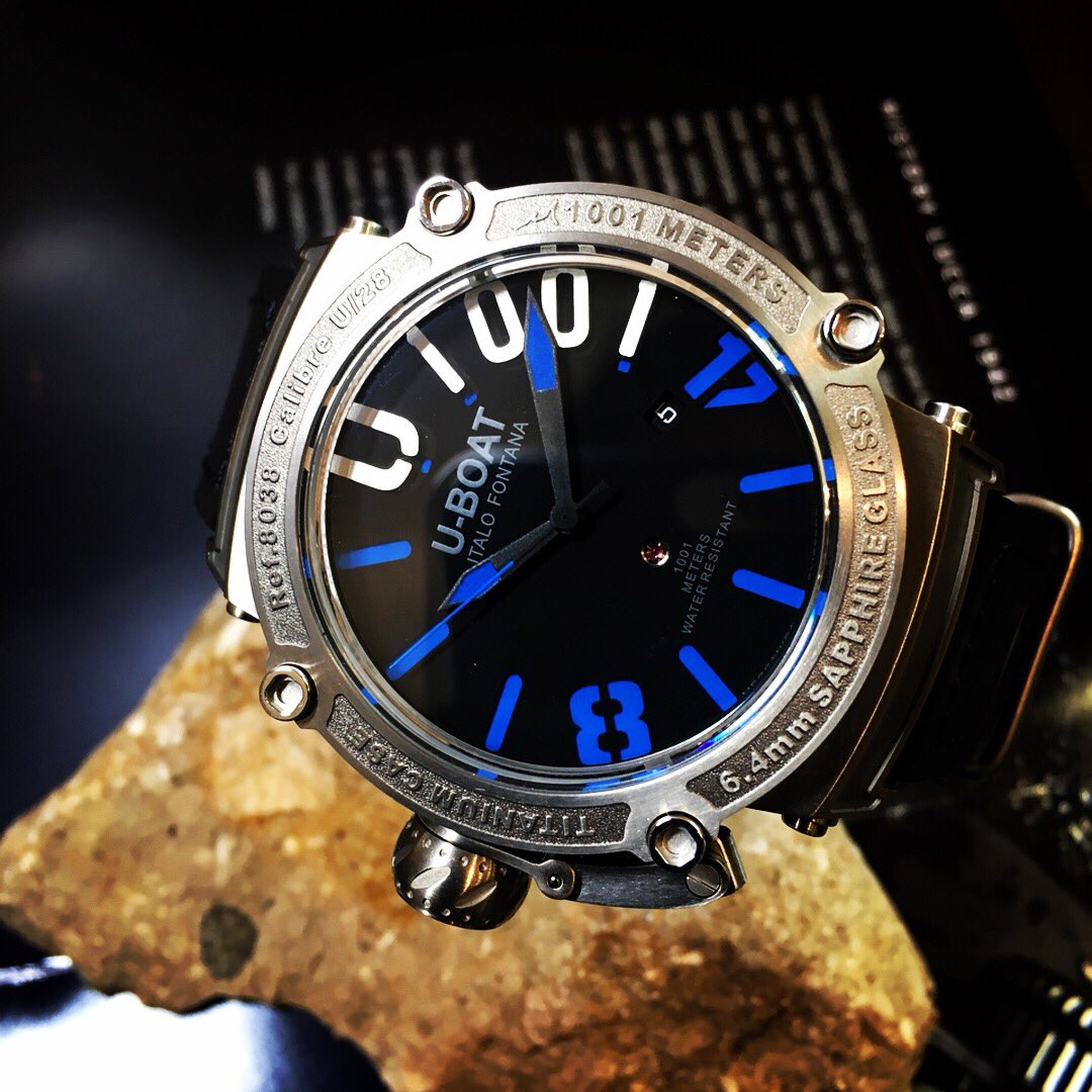 eurotakashimaya's tweet photo. 存在感抜群の1001m防水!
300本限定 チタンケース47mm
U-BOAT 8038
CLASSICO 47 1001 TIT BLU
¥690,000+tax
#uboat #ユーボート #イタリア #🇮🇹 #時計 #いかつい #存在感 #ダイバーズウォッチ #チタン #時計好き #automatic #機械式 #分厚っ #防水 #100atm #47mm #カッコいい #デザイン #design https://t.co/TPNnZTipOx
