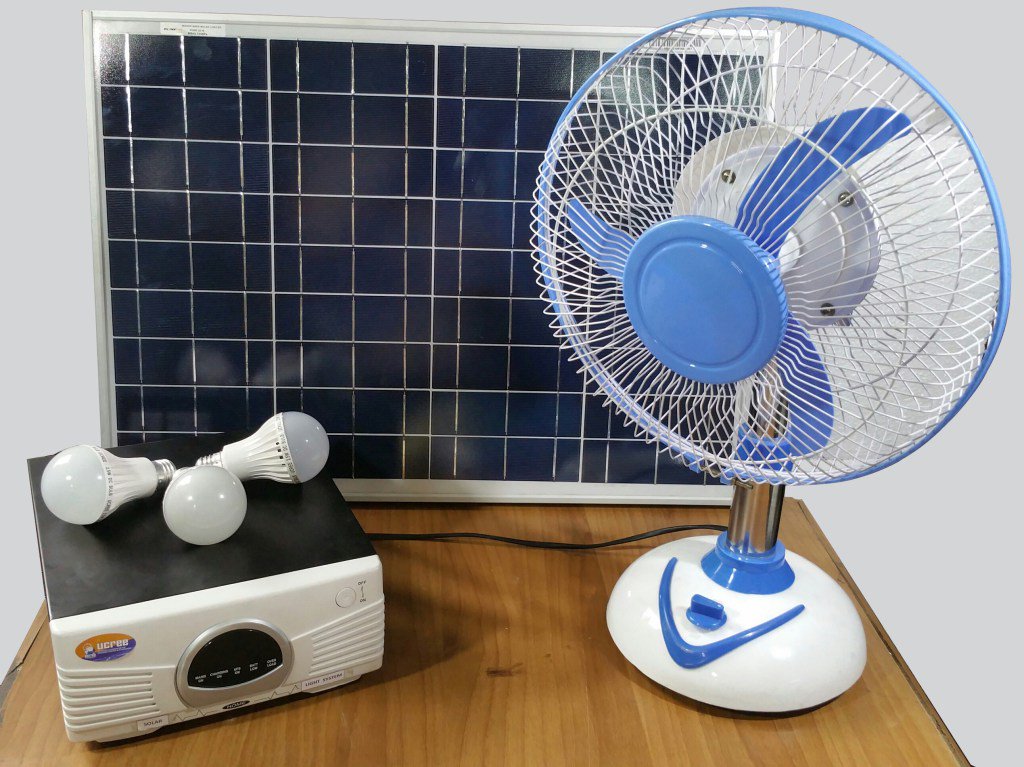 Solar Homelight with 10W Fan by UCREE shoponline.solar/shop/solar-sol…