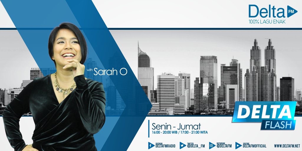 Delta_FM's tweet photo. Ada berita apa hari ini? Kali ini @O_Sarah_ bakalan kasih kamu berita update hari ini di #DeltaFlash setiap 1 jam sekali cuma di Delta FM. https://t.co/C54vFRjzZD