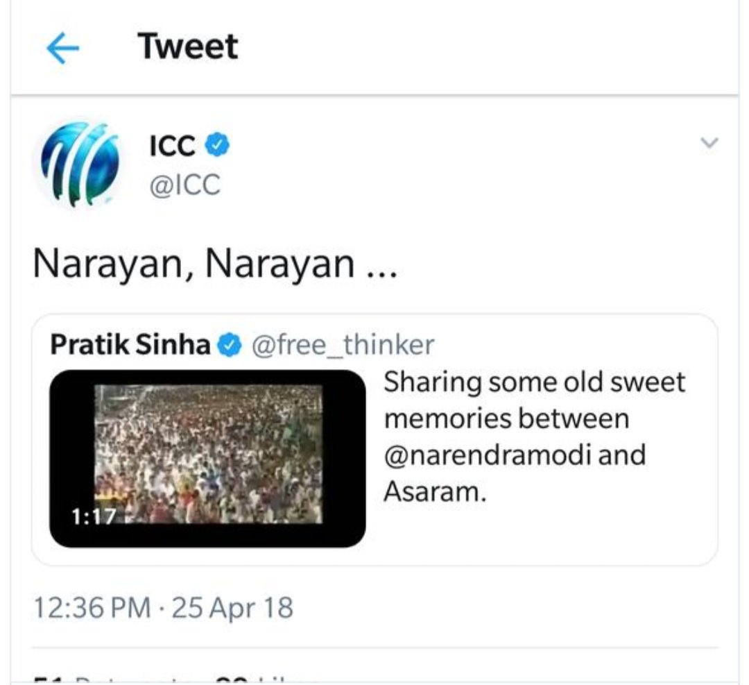 imVrushal's tweet photo. @Being_Humor @ICC Bhai, is tweet ka investigation hua nahi abhi tak... 
Hey @ICC  any updates?? https://t.co/UPMMJxgdk2