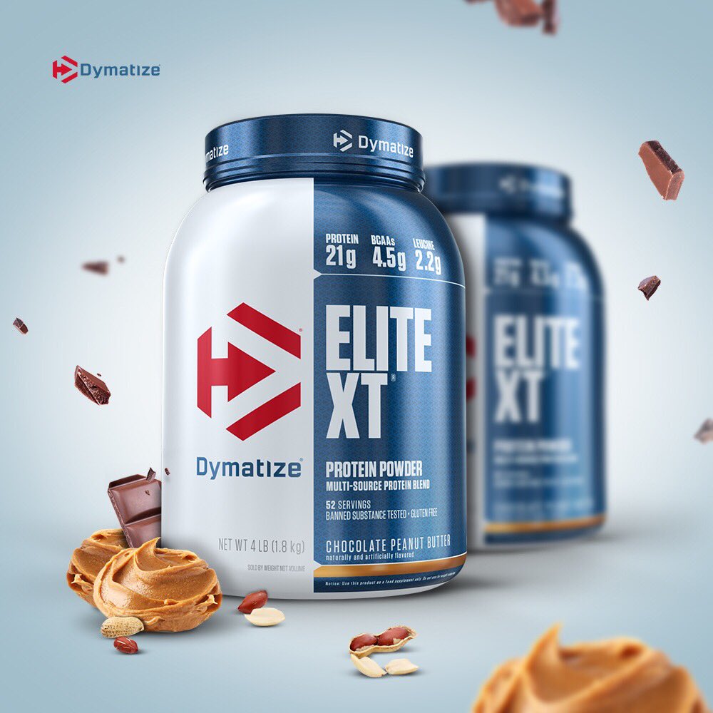 dymatize's tweet photo. Introducing a new flavor of Elite XT: Chocolate Peanut Butter! Elite XT®'S time release formula delivers the muscle building potency of milk proteins, fast acting whey &amp; slower acting casein, to support the development of muscle, strength, &amp; size in response to serious training. https://t.co/xuODbqw2zk