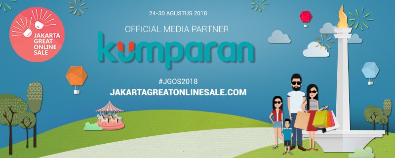 jgos2018's tweet photo. Terima kasih pada Official Media Partner JGOS 2018, Kumparan yang sudah berkontribusi dalam menyukseskan #JGOS2018 !

#jakartagreatonlinesale #jakartagreatonlinesale2018 #jgos2018 #jgos https://t.co/vKFPiVs36m