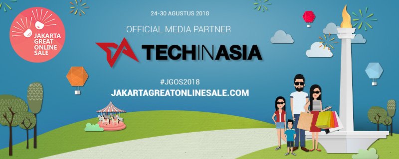 jgos2018's tweet photo. Terima kasih pada Official Media Partner JGOS 2018, Tech In Asia yang sudah berkontribusi dalam menyukseskan #JGOS2018 !

#jakartagreatonlinesale #jakartagreatonlinesale2018 #jgos2018 #jgos https://t.co/9OQUEtV8ym