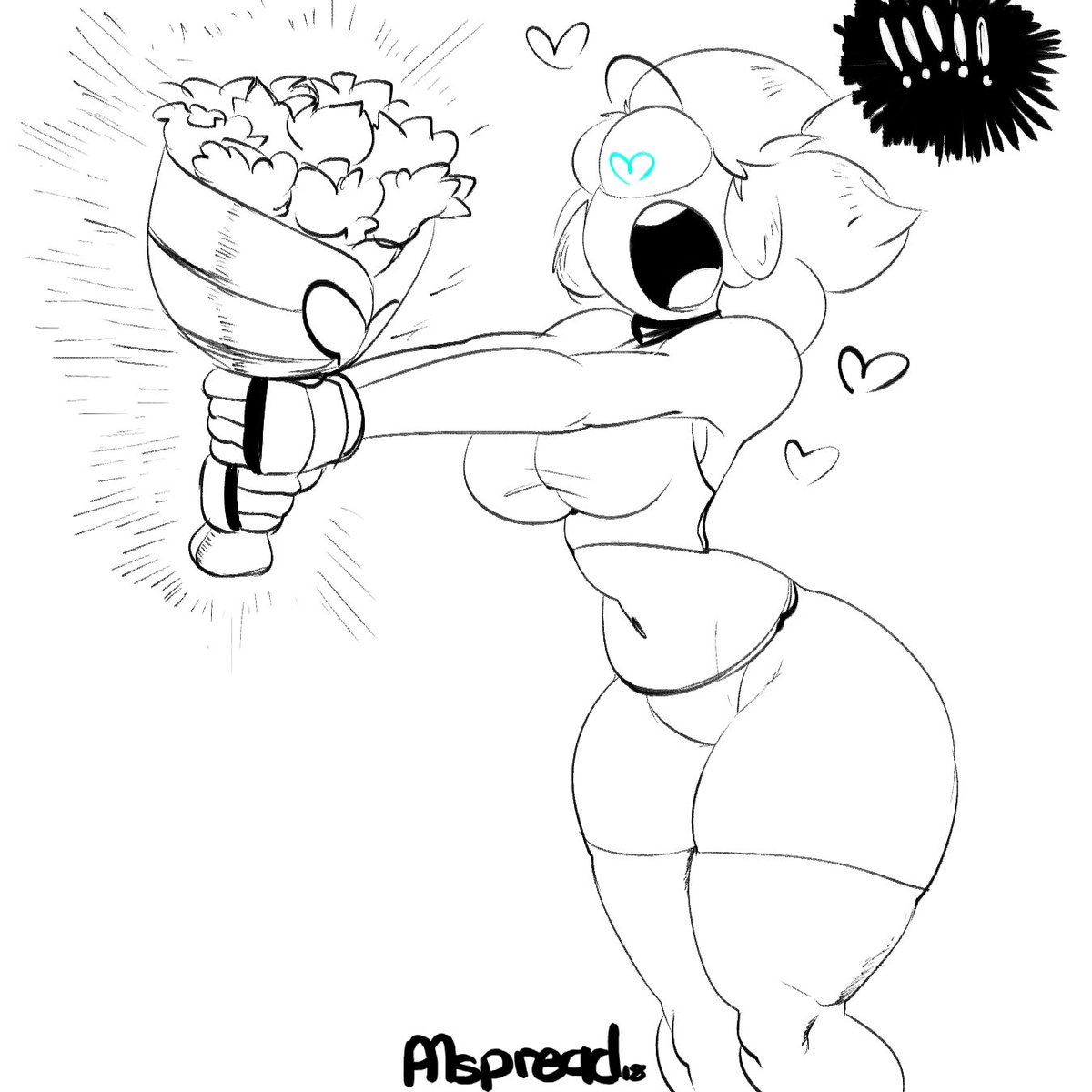 pumspreadart's tweet photo. Someone gave Monoka flowers :O #art #artwork #digitalart #digital #pumspread #pumspreadart #pumspreadartwork #digitalwork #flowers #oc #characterart #Monokoa #monoeye #monstergirl https://t.co/9buxFxwAwJ