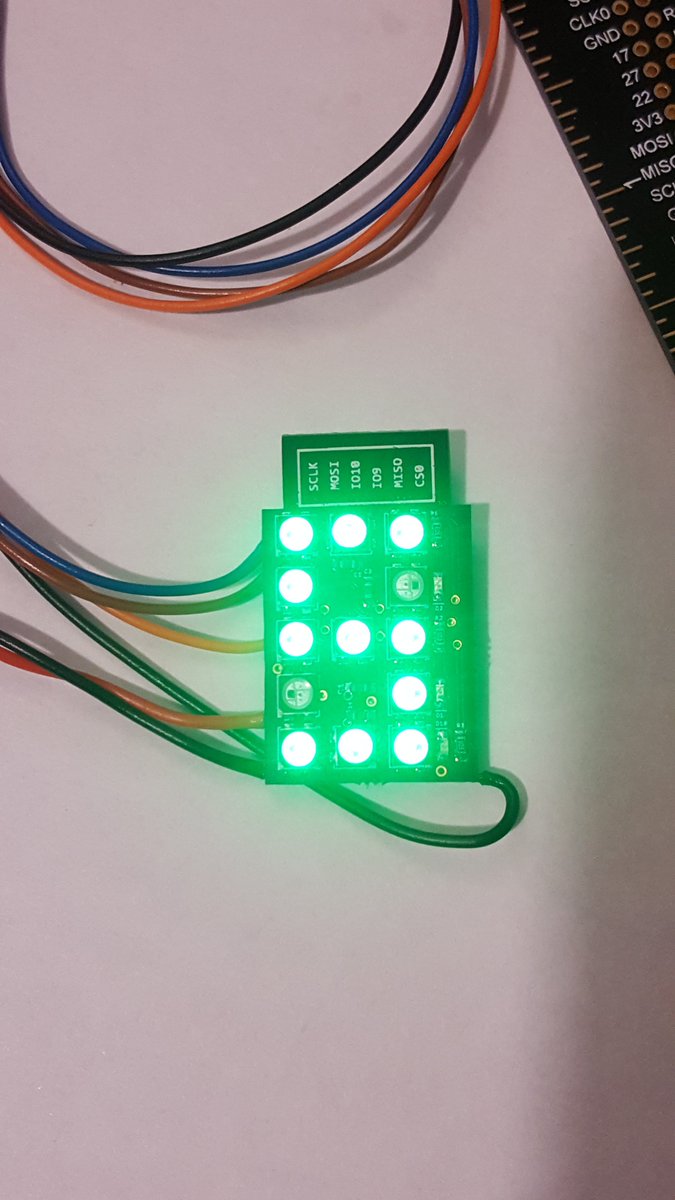 ThingySticks's tweet photo. Success!!! My first #SquareInchProject is coming along nicely. Inspired by @unexpectedmaker's Neo7Segment, my #InternetOf7Segments comes to life!!! #Esp8266 #ESP12 #NeoPixels (3535's not the big 5050's). https://t.co/Cz9vODfU5V