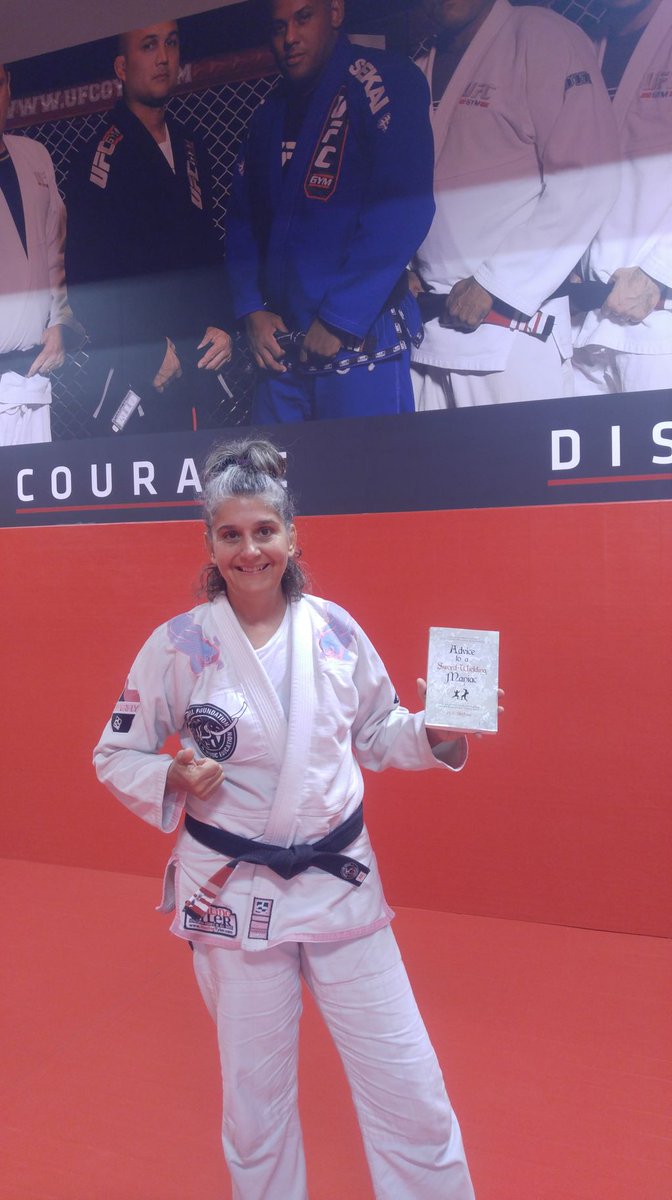 I read a lot and I'm always on the prowl for new books. At a recent tournament I ran into a fellow BJJ Women's Master's athlete NS Whitson. I'm only one chapter in and LOVING it. It is well written and it relates to more than just fencing. Thank you Natalie!