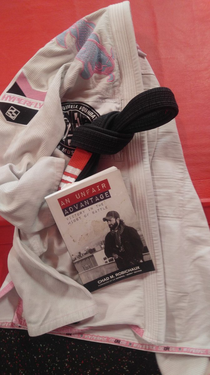 Chad sent me a copy of his new book "An Unfair Advantage: Victory in the Midst of Battle." The book is riveting. See those coffee stains on the cover? I took the book with me everywhere. Thx <a href="/ChadRobo/">Chad Robichaux</a>. Please keep me on the distribution list. I am looking forward to the next one