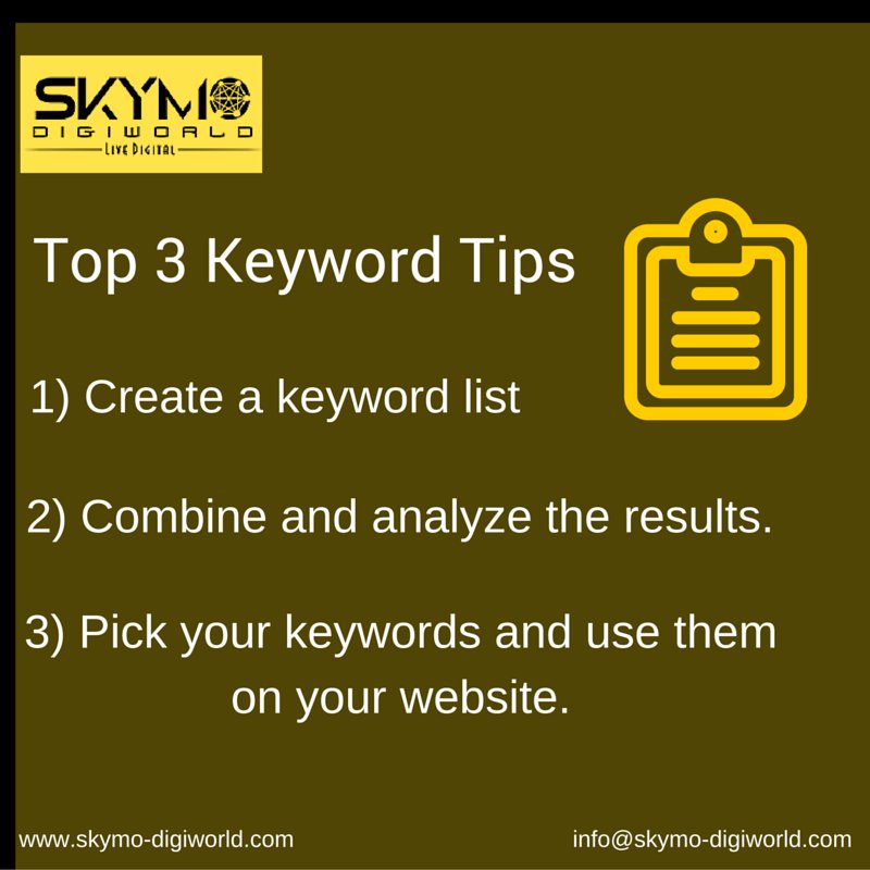 skymodigiworld's tweet photo. Content is the king of SEO and for that, you need to select best and unique keywords to stuff into your content.
Here are some tips on how to select keywords by the best SEO company in Pune- Skymo Digiworld.
#Seocompanyinpune #SeocompanyinIndia #bestseocompanyinpune https://t.co/riP7zrTOTl
