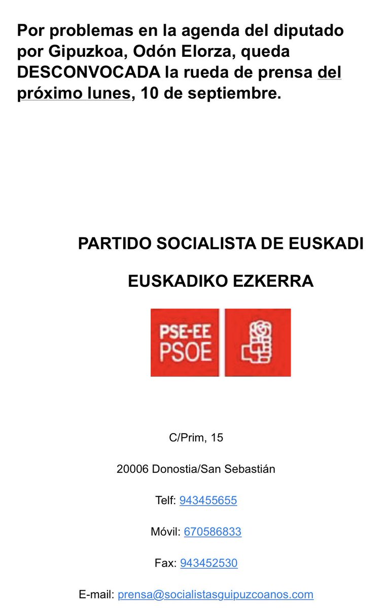 Problemas intestinales de <a href="/odonelorza2011/">Odón Elorza 🚲 Activista por la Democracia</a> sería más correcto decir. Lo que es básicamente hacerse caquita de que en Donosti algún despistado le pregunte por #KoteCabezudo o por quién le filtra el Sumario, o por sus apodos, o por tantas cosas...
#CasoKoteCabezudo
#JusticiaPoetica