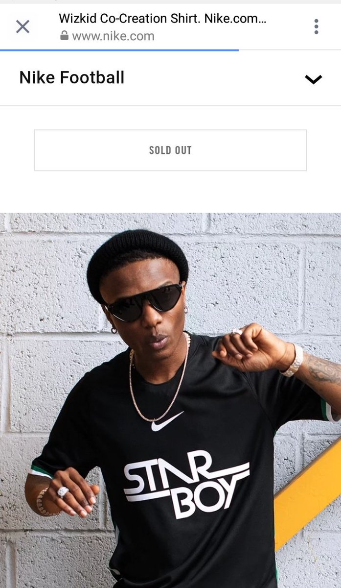 pil Flitsend Cumulatief Wizkid Nike 'Star Boy' jersey sells out in record time – First Weekly  Magazine