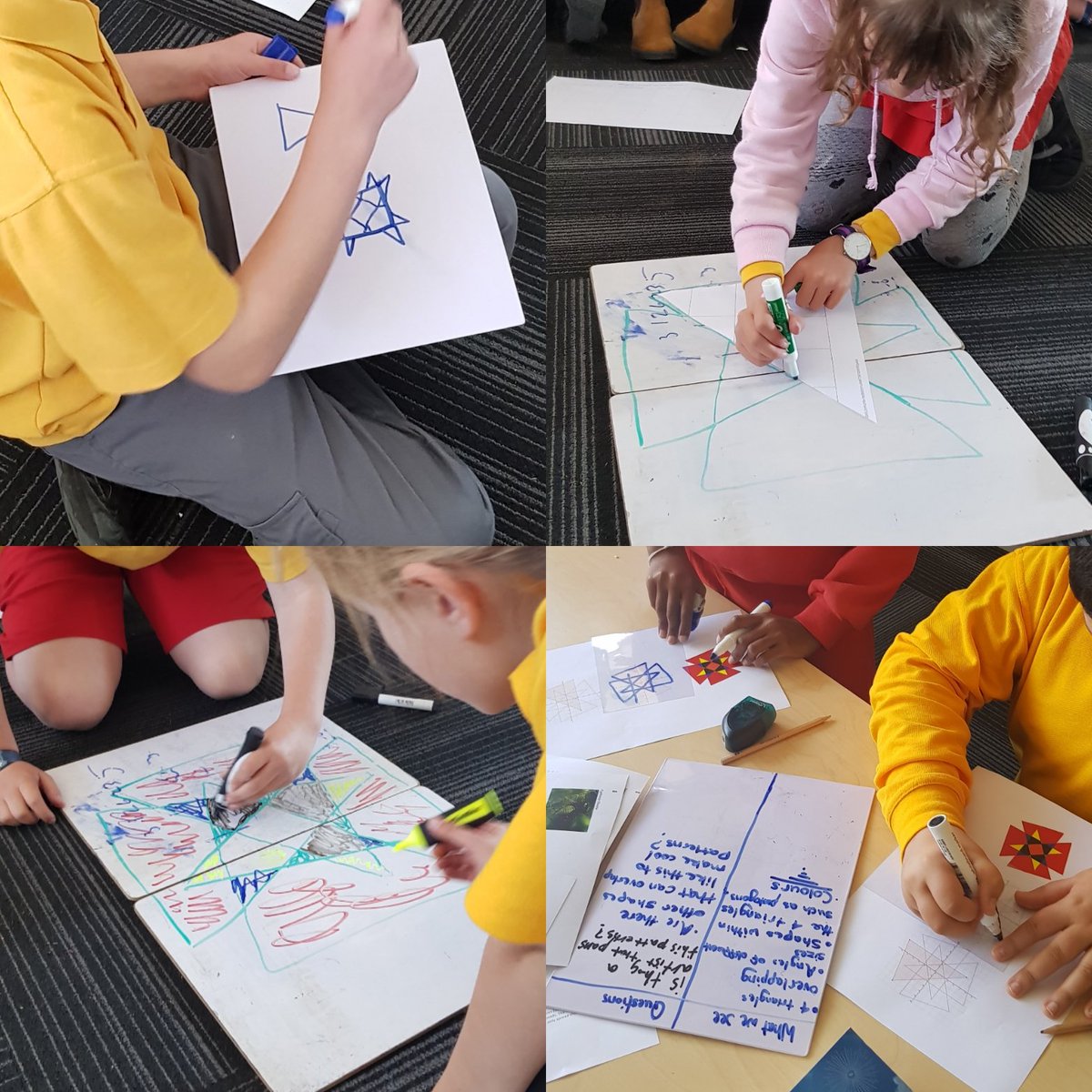 BurkeyPYP's tweet photo. #inquirymaths #PYPclassroom #ibpyp Transformation is fun! I am amazed at the level of thinking my year 5 Ss are capable of. This lesson also helped me sort out some misconceptions about reflection and angles, plus is a neat way to look at x and y axis. https://t.co/NuV83QE9k5