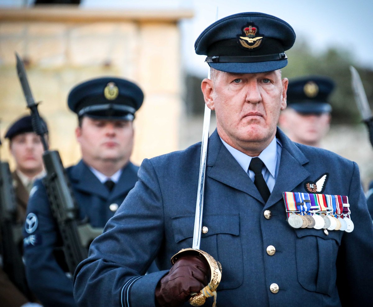 RAFAkrotiri's tweet photo. This weekend Royal Air Force Akrotiri paid homage to those who sacrificed their lives in the Battle of Britain. Station Commander Gp Cpt Snaith received the salute from the parade commander.
#battleofbritain #thefew #stncdr #RememberThem https://t.co/WaPnmGD5M8