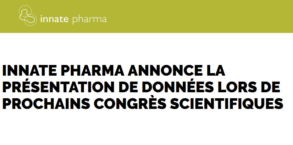 InnatePharma's tweet photo. Innate Pharma annonce la présentation de données lors de prochains congrès scientifiques @EORTC @myESMO https://t.co/1RmMjdThdi #monalizumab #IPH4102 #cancerresearch #immunesystem https://t.co/fwtoV2bzwQ
