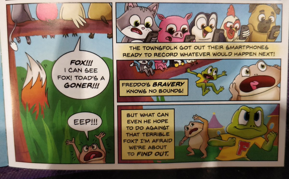 awakey's tweet image. When modern technology invades children&apos;s comic books. #poortoad #250onYouveBeenFramedthough