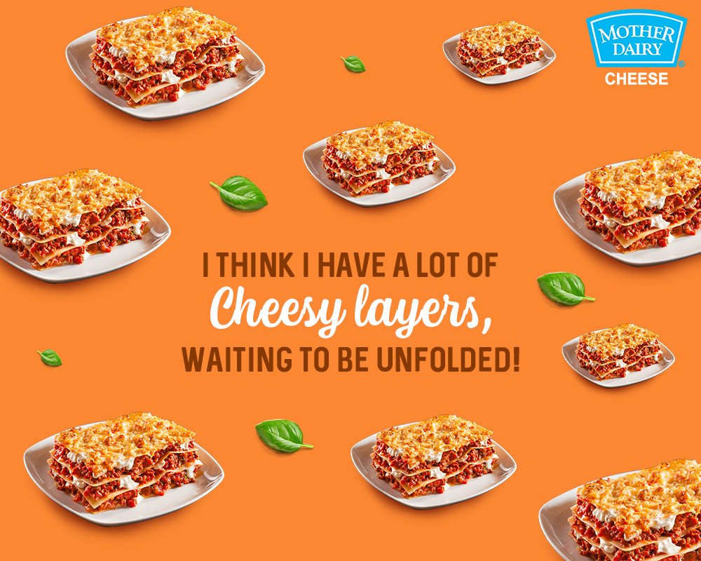 MotherDairyMilk's tweet photo. Cheese is the best layer of all the dishes!
#EatCheeseRepeat #MotherDairyCheese #FunBhiFillingBhi https://t.co/X0AGuEiCcM