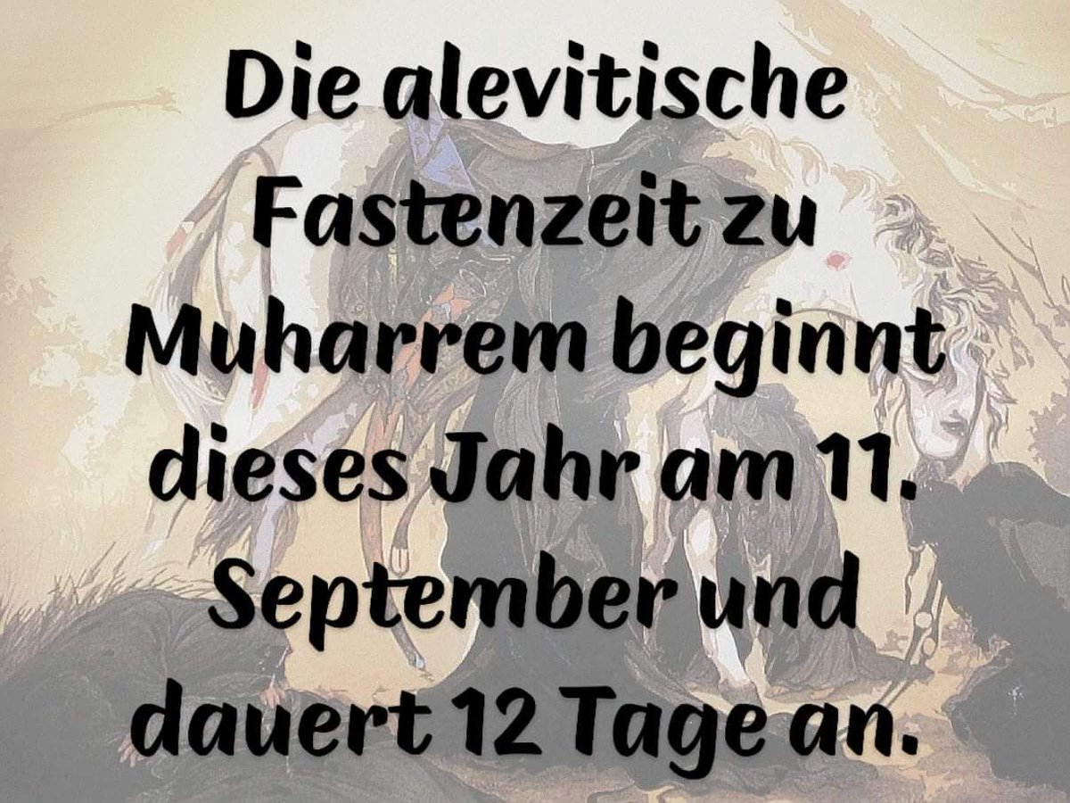 +++ Die alevitische Fastenzeit zu Muharrem beginnt dieses Jahr am 11. September und dauert 12 Tage an. +++
