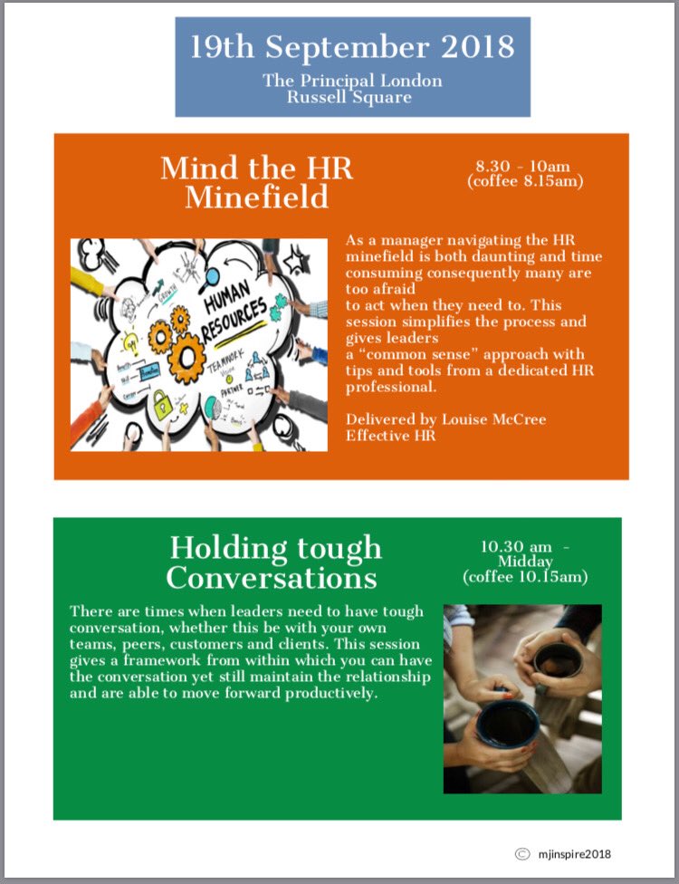 mjinspire's tweet photo. Maintaining the highest standards and team performance takes strong #leadership Including is the ability to have tough #toughconversations &amp; know the boundaries from an #HR perspective. Our Sept 19th #skillsbootcamp gives leaders and supervisors the skills they need. DM to book https://t.co/oA0BcsMzi9