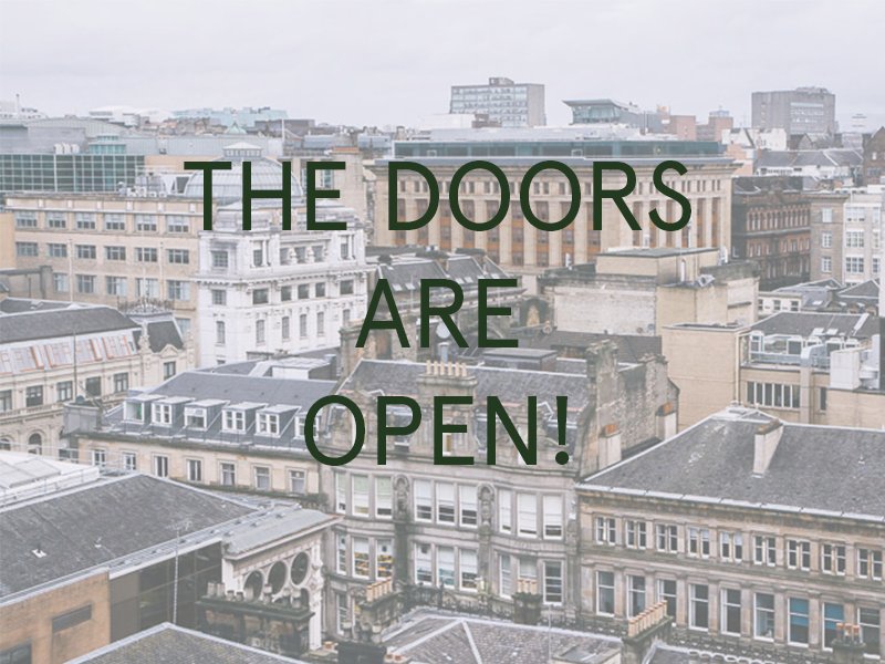 Glasgowdodf's tweet photo. Good Morning &amp; Welcome to Glasgow Doors Open Days Festival 2018!!

Today marks the start of one week of open buildings &amp; events taking place across the city! #glasgowdod #dodscot https://t.co/7uFLFEIAic