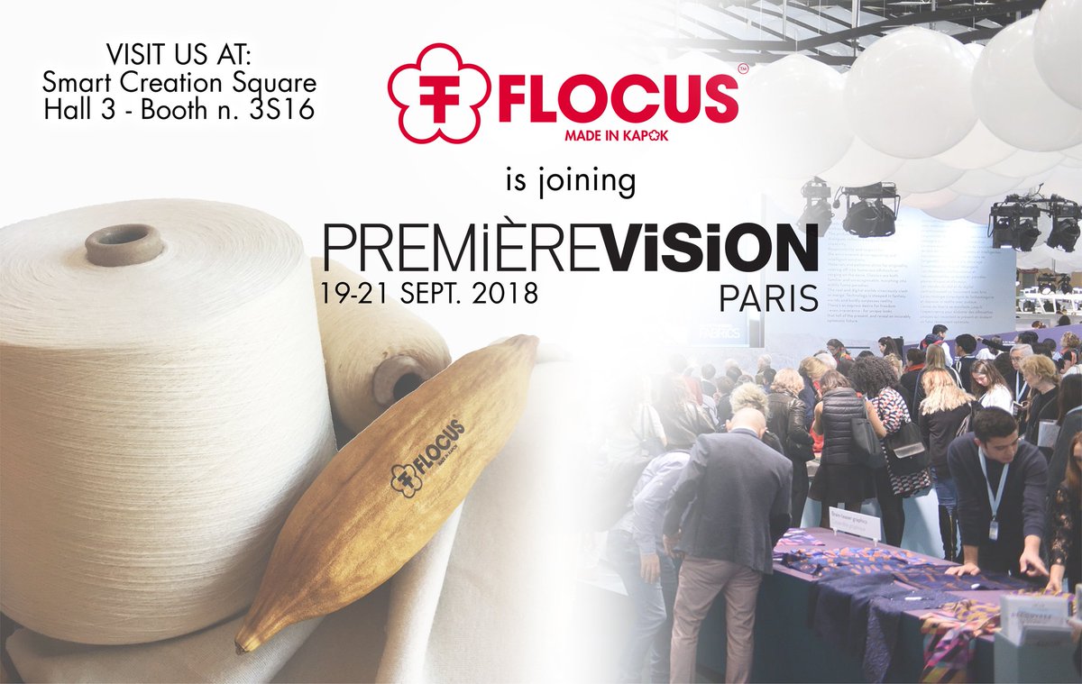 flocusonnature's tweet photo. Committed to creating a responsible supply chain, FLOCUS™ offers a sustainable fibre for the fashion industry. Discover the future of textile innovation at @PremiereVision | September 19-21, 2018

VISIT US AT: Smart Creation Square: HALL 3 - Booth 3S16

https://t.co/GXGKDXM09M https://t.co/LuHMZRaX35