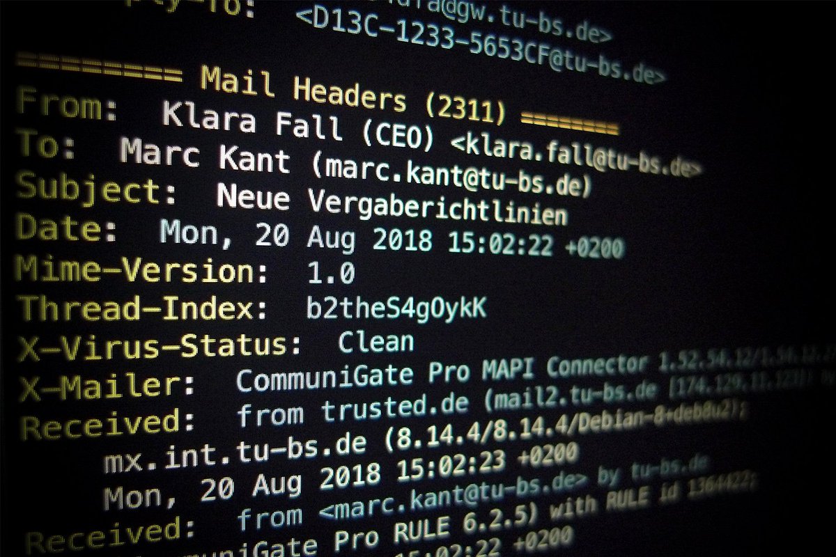 foredbs's tweet photo. Zwischen den Zeilen lesen: Braunschweiger IT-Experten entwickeln Schutz gegen E-Mail-Betrugsmasche: Wie man #SpearPhishing mit #EMail-Strukturdaten und Maschinenlernen erkennen kann https://t.co/KsmydeCkuO #machinelearning #mailattack #internetsecurity #spoofing #apt https://t.co/sNj35anyWm