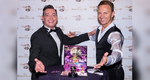 toyworldmag's tweet photo. Craig Revel Horwood puts on his game face at Strictly Board Game launch: https://t.co/GtYdrehRyi @bbcstrictly #StrictlyComeDancing #boardgame #CraigRevelHorwood #launchevent https://t.co/jFJEp3aN13