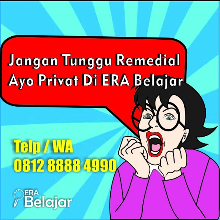 EraBelajar's tweet photo. Hai Sahabat ERA
Jangan tunggu remedial dulu baru belajar.

https://t.co/zfcqnSOQLN

#erabelajar #bimbel #kursus #les #sd #smp #sma #ipa #ips #ujiannasional #viralthread #cibubur #labschool https://t.co/0kkybTzzeG