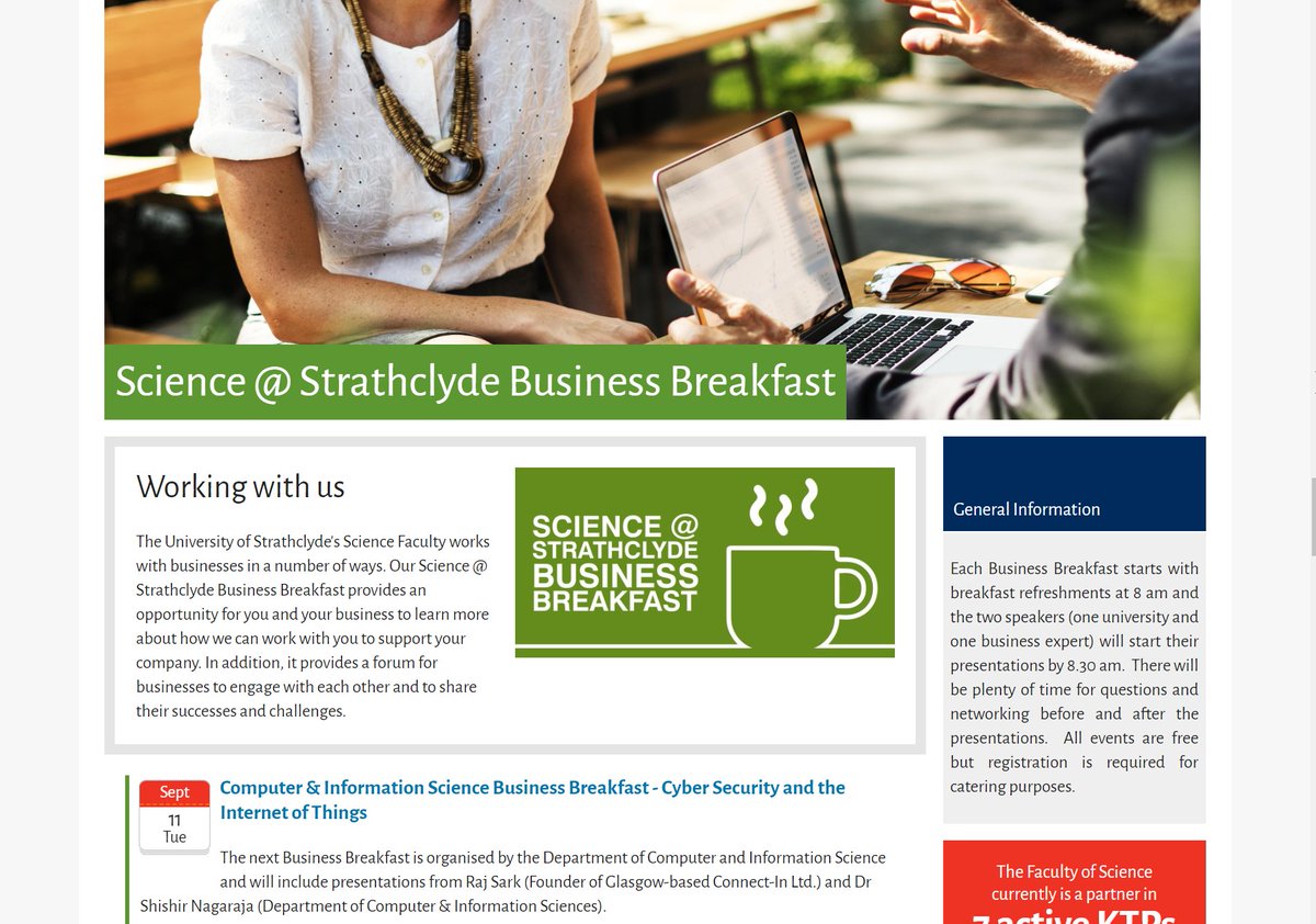 Co-Founder &amp; CEO <a href="/Raj_Sark008/">Rajsark</a> talking about Lean Startup &amp; IoT. We invite our followers to join in for a relaxed business breakfast: strath.ac.uk/science/workin… …